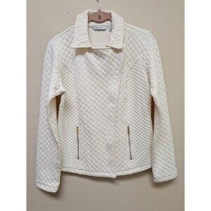 Isaac Mizrahi Quilted Knit Moto Jacket Womens XXS Cable Knit A279270